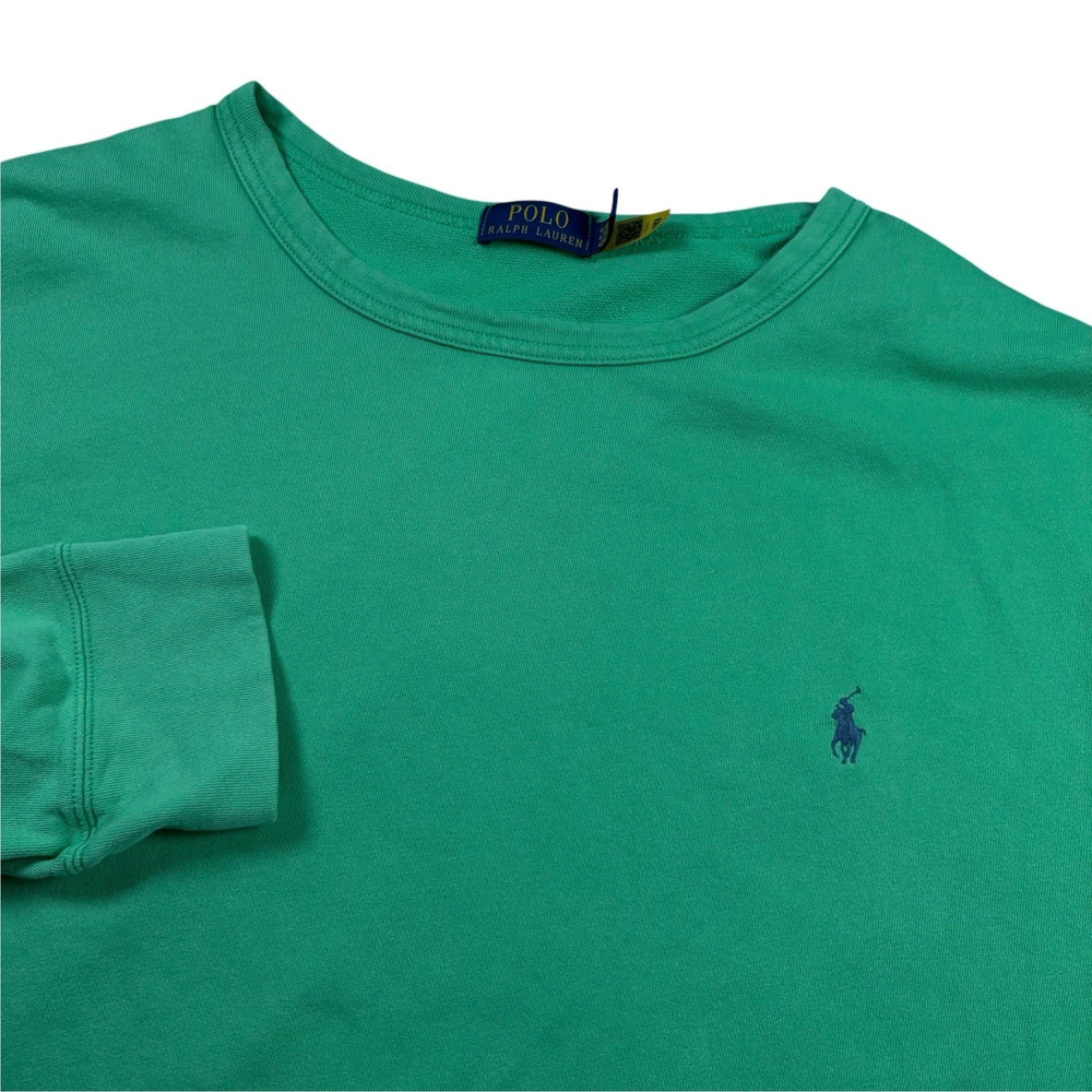 Polo Ralph Lauren Sweat Shirt Men 4XB Green Long Sleeve Pony Crew Neck Pullover